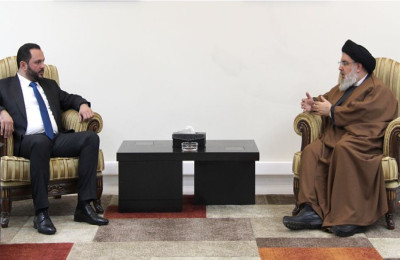 ومع الأمين العام لحزب البعث علي حجازي